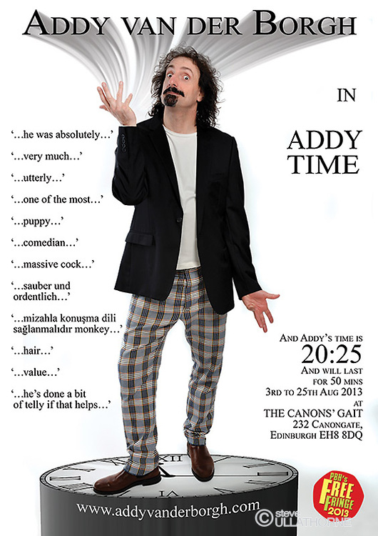Addy van der Borgh - character comic, physical performer and comedy store regular